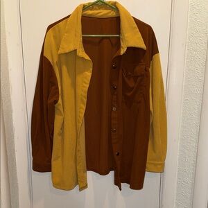 SHEIN Brown and Yellow Utility Jacket